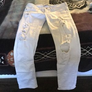 Hollister white jeans
